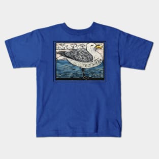 Seagull at the shore Kids T-Shirt